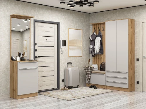 Прихожая Стиль-04 Silky Light Grey