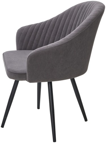 Стул AVIOR, 360 град. поворот. B28 Темно-серый, велюр / черный каркас, М-City