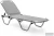 Шезлонг Dias алюминиевый, серый