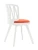 DC275 Стул пластиковый, каркас Белый, подушка Оранжевая