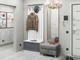 Готовая прихожая Стиль-01 Graphite Softwood/Белый