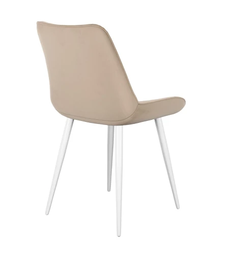 Стул DikLine 226 поворотный B03 BEIGE, ножки белые