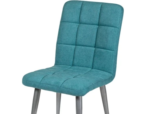 Обеденная группа (Стол Патика и 4 стула Даллас), ткань Канди Аквамарин