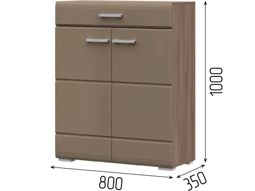 Комод Вегас 2д1ящ, кофе с молоком/шимо темный