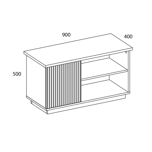 VINATI, Стол журнальный. Цвет ПЕРСИДСКИЙ ЖЕМЧУГ/ АМАРОК