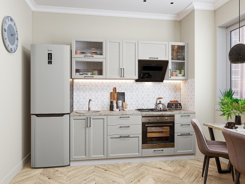 Кухонный гарнитур Сканди-02 Grey Silkwood