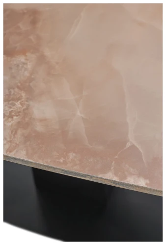 Стол BALDE 120 GLOSS AMBER JADE SOLID CERAMIC / BLACK, ®DISAUR