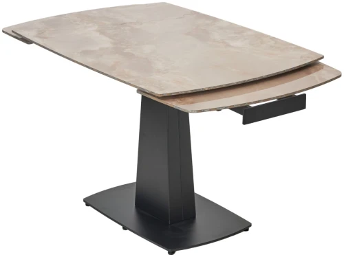 Стол BALDE 120 GLOSS AMBER JADE SOLID CERAMIC / BLACK, ®DISAUR