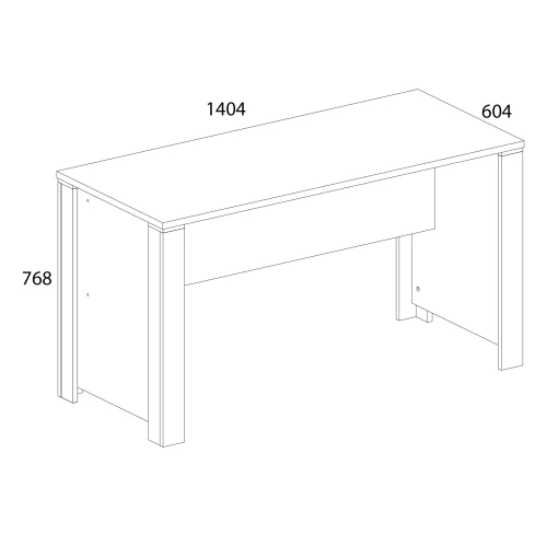 BRASS, Стол письменный 140. Цвет ДУБ ЭКСПРЕСИВ БРОНЗОВЫЙ