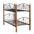 Кровать BOLERO двухярусная дерево гевея/металл, 90*200 см (bunk bed), красный дуб/черный