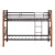 Кровать BOLERO двухярусная дерево гевея/металл, 90*200 см (bunk bed), красный дуб/черный