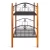 Кровать BOLERO двухярусная дерево гевея/металл, 90*200 см (bunk bed), красный дуб/черный