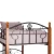 Кровать BOLERO двухярусная дерево гевея/металл, 90*200 см (bunk bed), красный дуб/черный