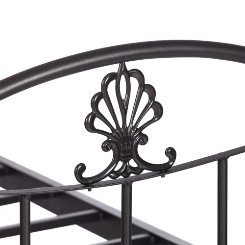 Кровать BOLERO двухярусная дерево гевея/металл, 90*200 см (bunk bed), красный дуб/черный