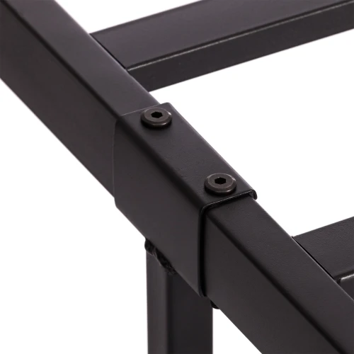 Кровать BOLERO двухярусная дерево гевея/металл, 90*200 см (bunk bed), красный дуб/черный