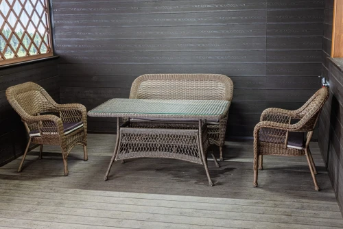 Комплект мебели из искусственного ротанга Мэдисон (Medison) Lunch set с подушками на сидение