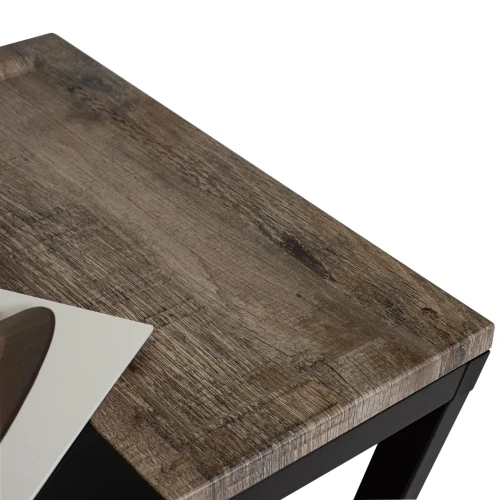 Стол журнальный BeautyStyle 31 дуб крымский состаренный/венге/стекло черное