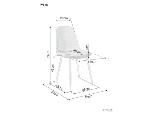 Стул SIGNAL FOX Velvet tap. 91 темно-синий/черный мат