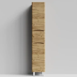 Пенал Адель 35 (1 ящик, 2 двери) напольный, Дуб Тортуга ПВХ 2357-43, правый, бельевая корзина