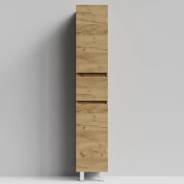 Пенал Бест 35 (2 двери, 1 ящик) напольный, Дуб Тортуга ПВХ 2357-43, правый, бельевая корзина