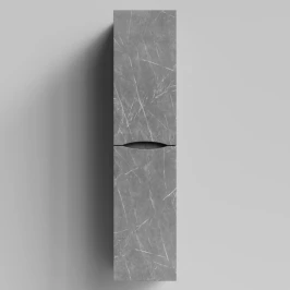 Пенал Лайт 35 подвесной, Мрамор Серый софт тач ПВХ 4044-1, правый, бельевая корзина