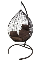 Кресло подвесное Сфера арт.CN700-МТКОР (стойка+осн.КОРИЧ.,корзн.корич.,подуш.корич. 3уп.(М))