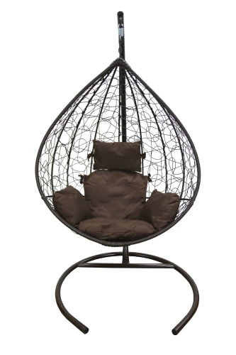 Кресло подвесное Сфера арт.CN700-МТКОР (стойка+осн.КОРИЧ.,корзн.корич.,подуш.корич. 3уп.(М))
