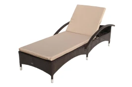 Лежак Мальта-2 арт.M002-2023, ротанг искусственный (коричневый) "Garden story"