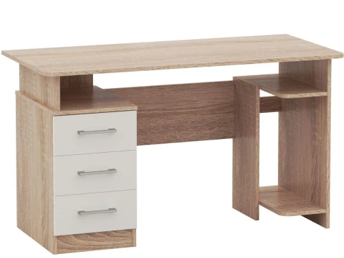 Стол «Гарвард» 130 3ящ, Дуб сонома/Белый