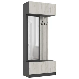 Прихожая Роджина, Графит, Дуб крафт белый