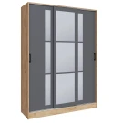 Шкаф-купе Стиль-2 160, Дуб Крафт Золотой, Графит серый