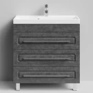 Тумба Арабеска 80 напольный, Серый камень ПВХ 57806 Vodok с раковиной в комплекте