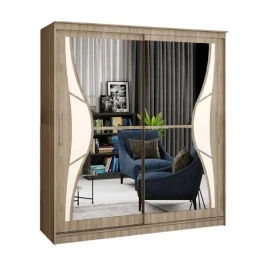 Шкаф-купе Элегант №1 2,0 м, Ясень шимо темный