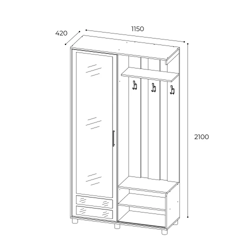 Прихожая Ларго-2, белый