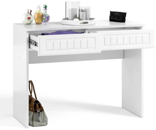 Стол с двумя ящиками Монако МН-18 белое дерево