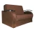 Диван аккордеон Алекс велюр коричневый 120
