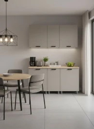 Готовый кухонный гарнитур МК Аленушка 1,6м в.3 Магнолия Керамика,скоба черный,сонома