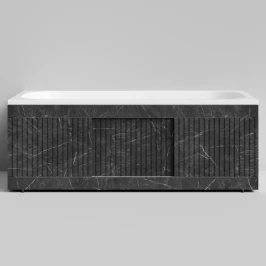 Экран-купе Тач 1500, 3 раздвижные двери, Мрамор Графит софт тач ПВХ 4044-3