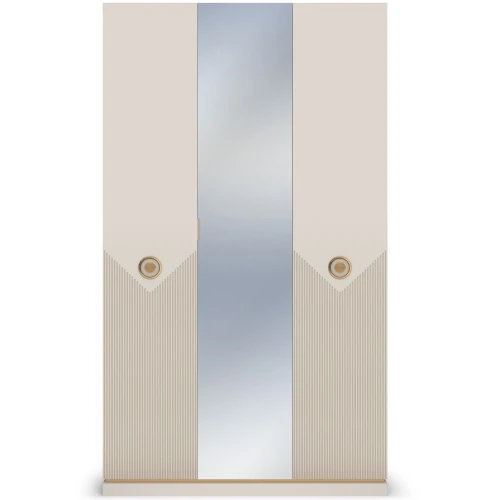 Шкаф Капри 3дв с зеркалом, бежевый