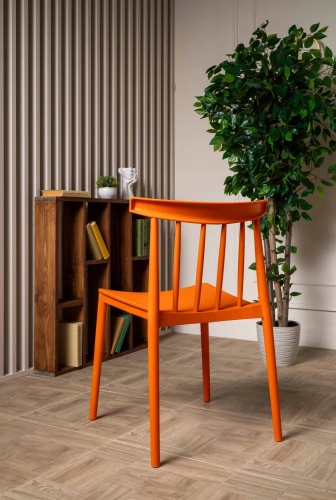 Пластиковый стул KAI оранжевый