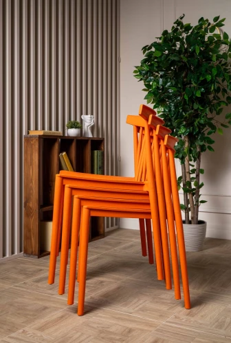 Пластиковый стул KAI оранжевый