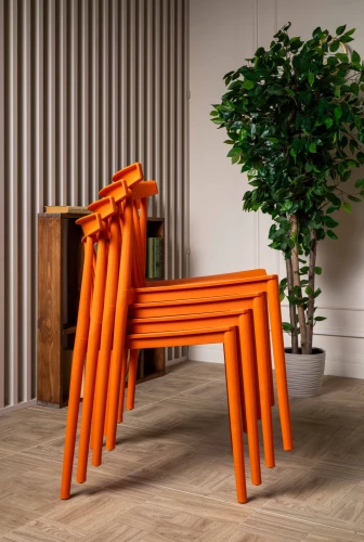 Пластиковый стул KAI оранжевый
