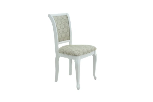 Стул Кабриоль, Белый, ткань Маркиз 99/2