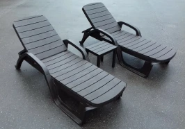 Шезлонг пластиковый Амстердам (Прованс)  -  шоколад брак