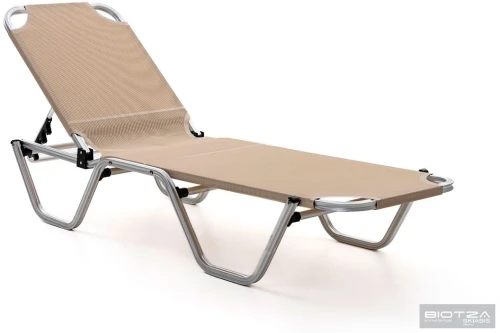 Шезлонг Dias алюминиевый, бежевый