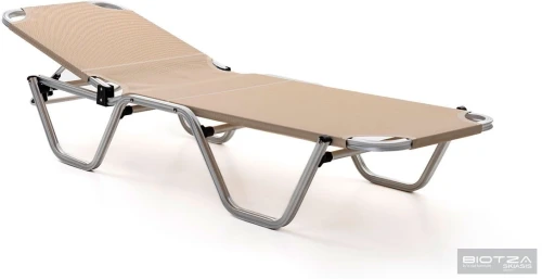 Шезлонг Dias алюминиевый, бежевый