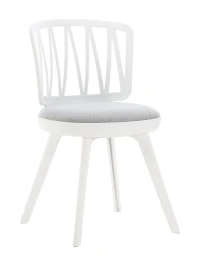 DC275 Стул пластиковый, каркас Белый, подушка Серая