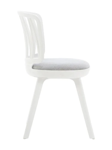 DC275 Стул пластиковый, каркас Белый, подушка Серая