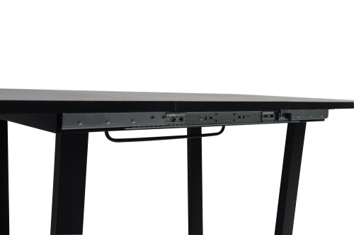 Стол Саен 8 раскладной, Черный/Бетон