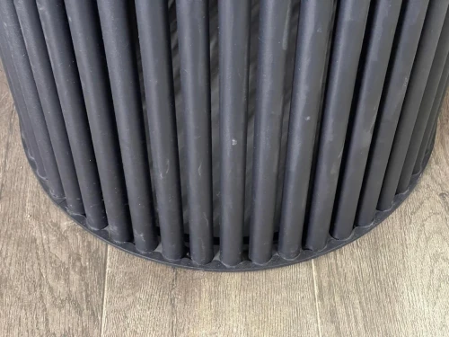 Стол DikLine AKR120 Керамика глянец Ostra Bianco/подстолье черное/опоры черные (2 уп.)